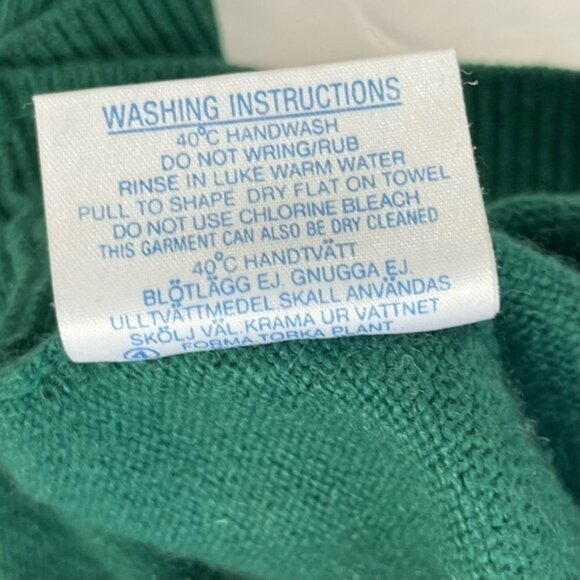 Brooks Brothers Cashmere V-Neck Sweater Green‎ - Picture 7 of 8